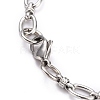 304 Stainless Steel Oval Link Chain Bracelets BJEW-Z011-16P-2