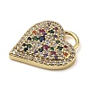 Brass Micro Pave Cubic Zirconia Pendants KK-I276-29G-3