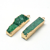 Natural Druzy Agate Pendants G-Q499-03-2