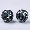 Spray Painted Acrylic Beads X-ACRP-R111-01-2