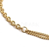 Ion Plating(IP) 304 Stainless Steel Oval & Curb Chain Bracelet for Women BJEW-G667-13G-2