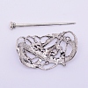 Tibetan Style Alloy Hair Forks OHAR-WH0016-30-2