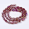 Electroplate Glass Beads Strands X-EGLA-D015-15x10mm-28-1