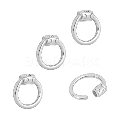 4Pcs Sterling Silver Locking Carabiner FIND-PH0026-94P-1