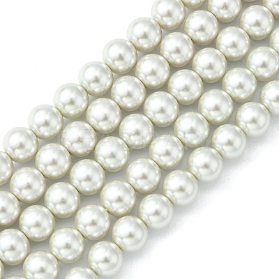 Eco-Friendly Dyed Glass Pearl Round Beads Strands HY-A002-10mm-RB009-1