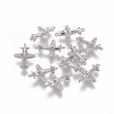 Brass Cubic Zirconia Links ZIRC-E162-01P-1