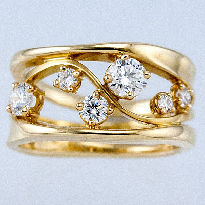 Alloy and Crystal Rhinestone Finger Rings FS-WG8CE30-03-1