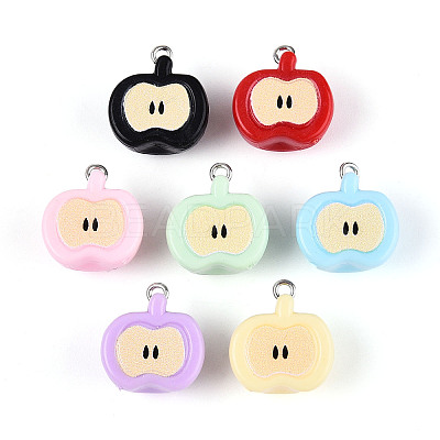 Opaque Resin Pendants RESI-T059-08-1