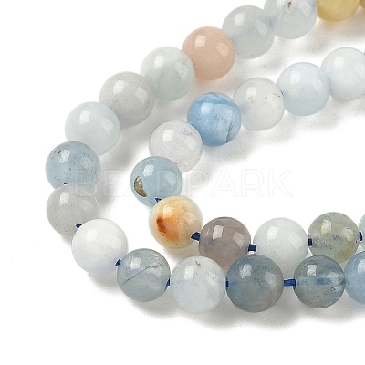Natural Aquamarine Beads Strands G-D327-A01-5mm-1