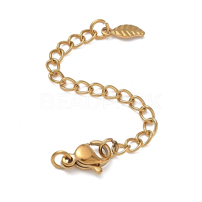 201 Stainless Steel Curb Chain Extender SA-CBA0FDA-01G-02-1