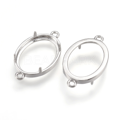 Brass Cabochon Connector Settings KK-K196-26P-1