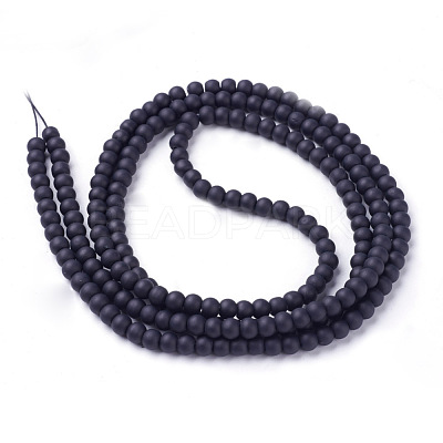 Baking Paint Transparent Glass Bead Strands GLAA-S031-4mm-38-1