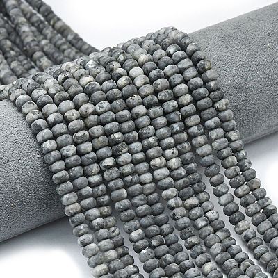 Natural Larvikite Beads Strands G-P575-A38-6x4mm-1