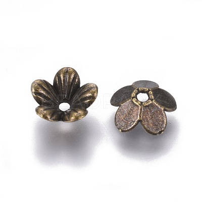 Tibetan Style Flower Alloy Bead Caps LS-TIBEP-S192-AB-NR-1