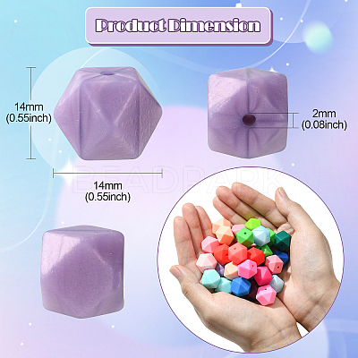 Hexagon Silicone Beads SIL-CJC0005-02-1