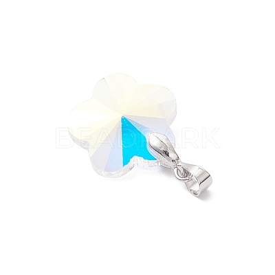 AB Color Plated Glass Pendants PALLOY-JF04596-02-1