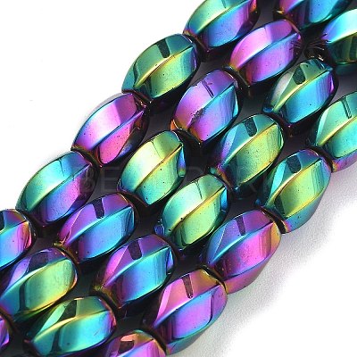 Electroplated Synthetic Magnetic Hematite Beads Strands G-P545-G01-02-1