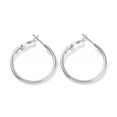 Non-Tarnish Ring 304 Stainless Steel Hoop Earrings for Women Men EJEW-B049-02C-P-1