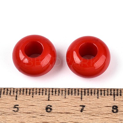 Opaque Acrylic European Large Hole Beads SACR-N019-03H-1
