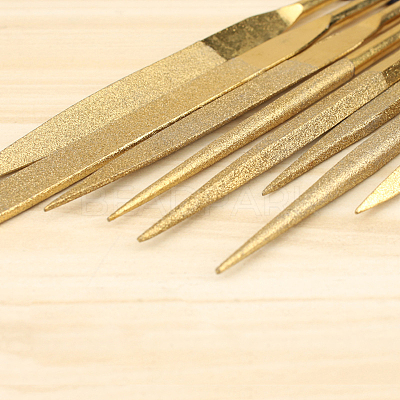 10 Pcs Carbon Steel Diamond File Set WOCR-PW0001-319A-1
