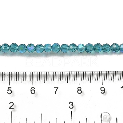 Electroplate Transparent Glass Beads Strands EGLA-A035-T4mm-L12-1