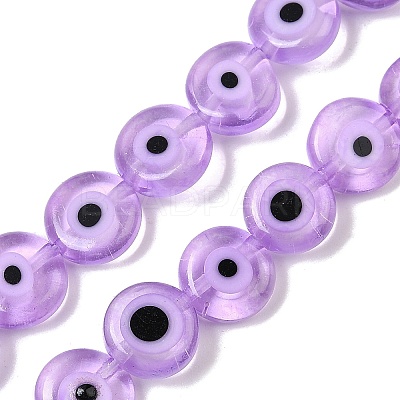 Handmade Evil Eye Lampwork Beads Strands LAMP-G164-10C-02-1
