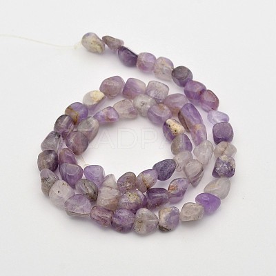 Natural Lavender Amethyst Bead Strands G-P070-15-1