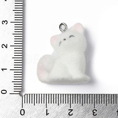 Flocky Opaque Resin Pendants LS-RESI-G105-04H-1