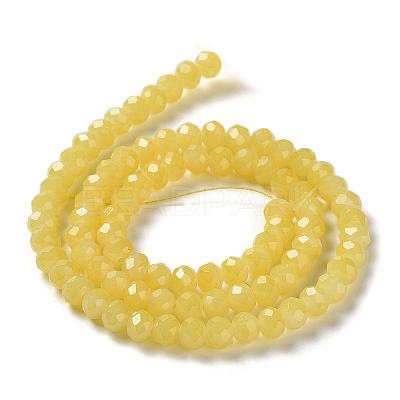 Baking Paint Imitation Jade Glass Bead Strands DGLA-A034-J4MM-A-1