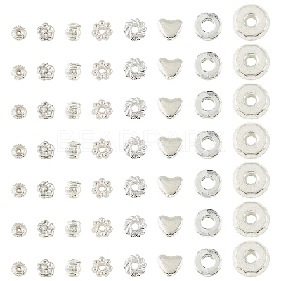 400Pcs 8 Styles Alloy Spacer Beads FIND-YW0011-14-1