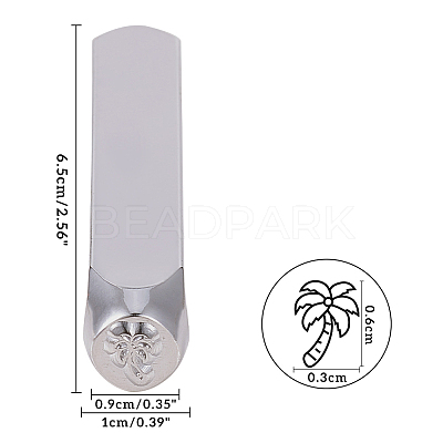 Iron Metal Stamps AJEW-BC0005-54L-1