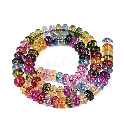 Crackle Transparent Glass Beads Strands GLAA-N074-02A-01-1