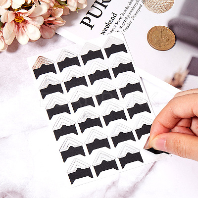 Retro Hot Stamping Paper Photo Corner Self-Adhesive Stickers AJEW-WH20007-25A-1