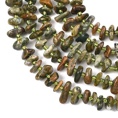 Natural Rhyolite Jasper Beads Strands G-F821-B01-01-1