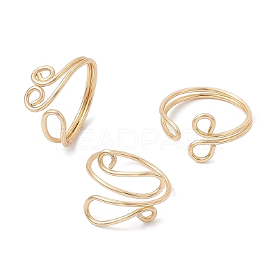 Copper Wire Wrapped Toe Open Ring RJEW-JR00621-1