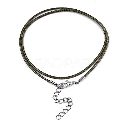 Waxed Cotton Cord Necklace Making MAK-S034-020-1