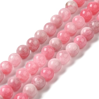 Natural Dyed White Jade Beads Strands G-M402-C03-07-1