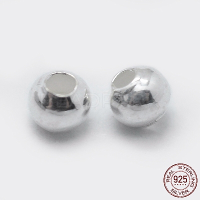 925 Sterling Silver Spacer Beads X-STER-K171-44S-2mm-1