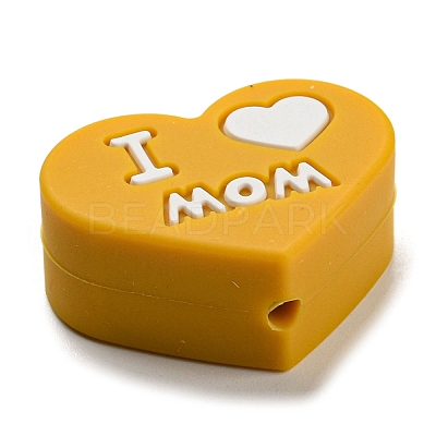 Mother's Day Silicone Focal Beads FIND-PW0005-12C-1