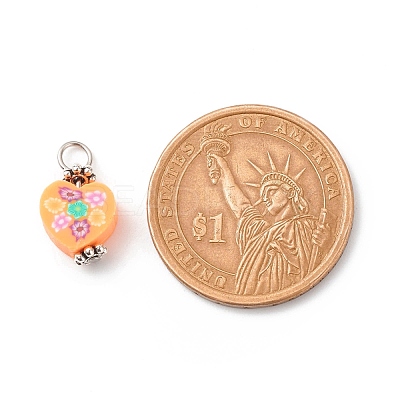 Handmade Polymer Clay Pendants PALLOY-JF01768-1