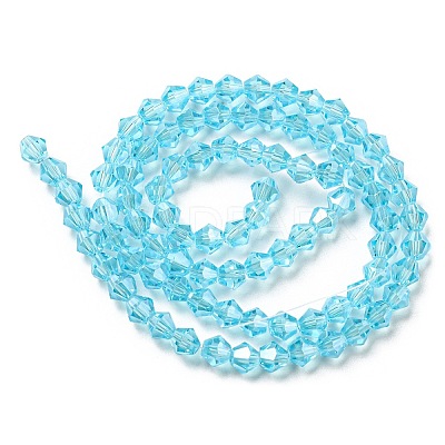 Transparent Electroplate Glass Beads Strands GLAA-F029-3mm-C20-1