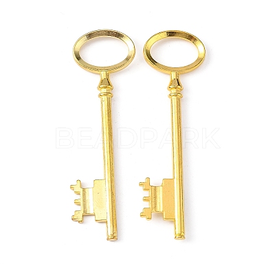Tibetan Style Alloy Skeleton Key Large Pendants TIBEP-S105-G-RS-1