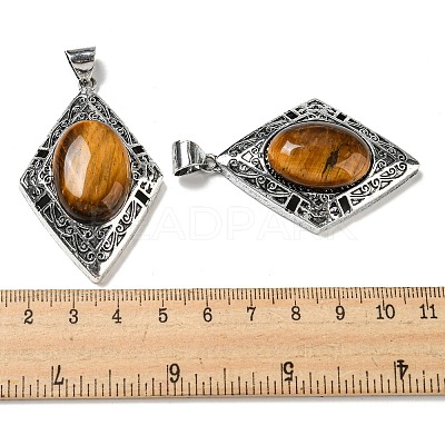 Natural Tiger Eye Big Pendants G-Z050-08C-1
