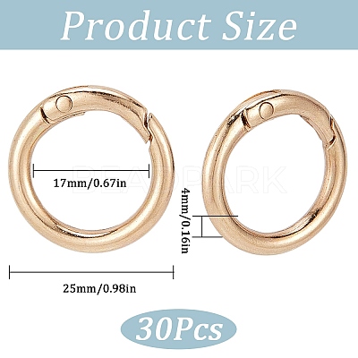 30Pcs Alloy Spring Gate Rings FIND-SC0009-08-1