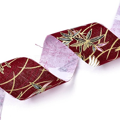 Japanese Kimono Style Floral Cotton Ribbon OCOR-I008-01B-02-1