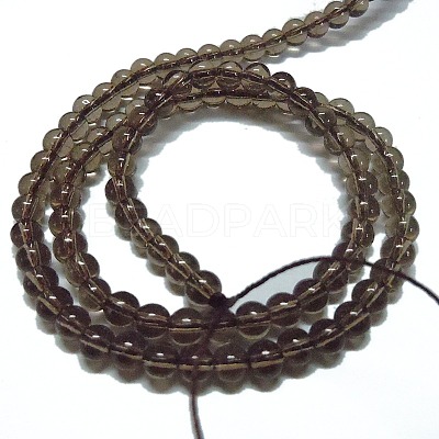 Synthetic Smoky Quartz Beads Strands G-C076-6mm-4A-1