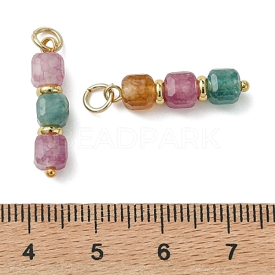 Natural Multicolor Tourmaline Pendants PALLOY-JF05308-1