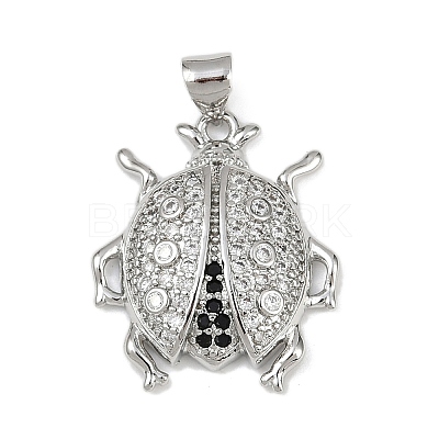 Brass Micro Pave Cubic Zirconia Pendants KK-A260-07B-P-1