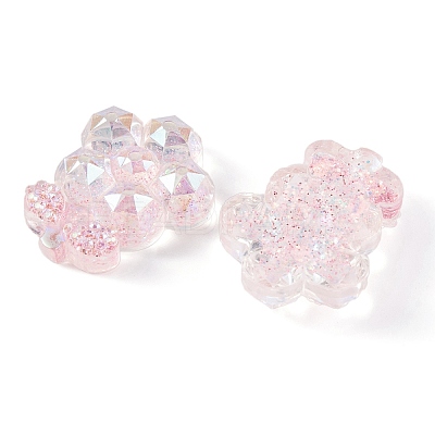 Transparent Epoxy Resin Flower Decoden Cabochons CRES-M034-06A-1