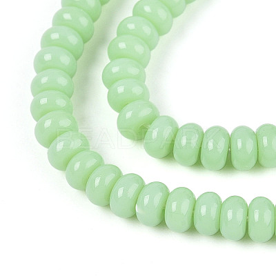 Opaque Spray Painted Glass Beads GLAA-ZX008-4mm-18U-1